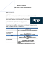 Evidencia 7 Agenda de Trabajo Solución de Conflictos para Equipos de