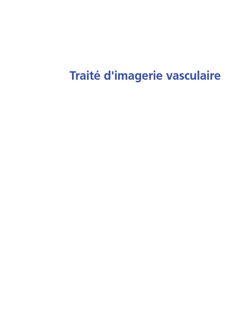 Traite D Imagerie Vasculaire Pdf Radiographie Angiographie