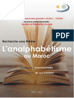 L'Analphabétisme Au Maroc