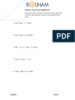 Examen Logaritmos PDF