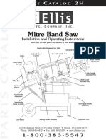 Mitre Band Saw: Installation and Operating Instructions