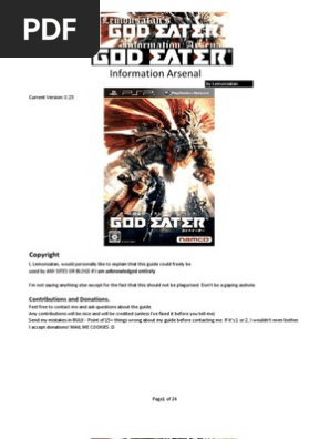 God Eater Information Arsenal V0 23 Pdf Nature