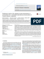 Estudio Preliminar Sobre La Adopción de La Fermentación Oscura Como