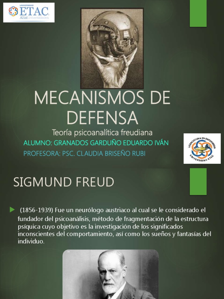 Mecanismos de Defensa en Freud | PDF | Psicoanálisis | Sigmund Freud