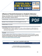 Influence of Social Environment On Student's Behaviour