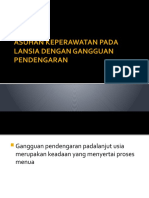 Asuhan Keperawatan Pada Lansia Dengan Gangguan Pendengaran Sari