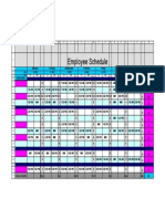 Yearly Employee Schedule Total Work Template