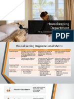 Housekeeping Department Organizational Matrix