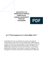 United Airline Case Marketing of Services Submitted by Subham Chakraborty PGDM Sap 0191PGM002