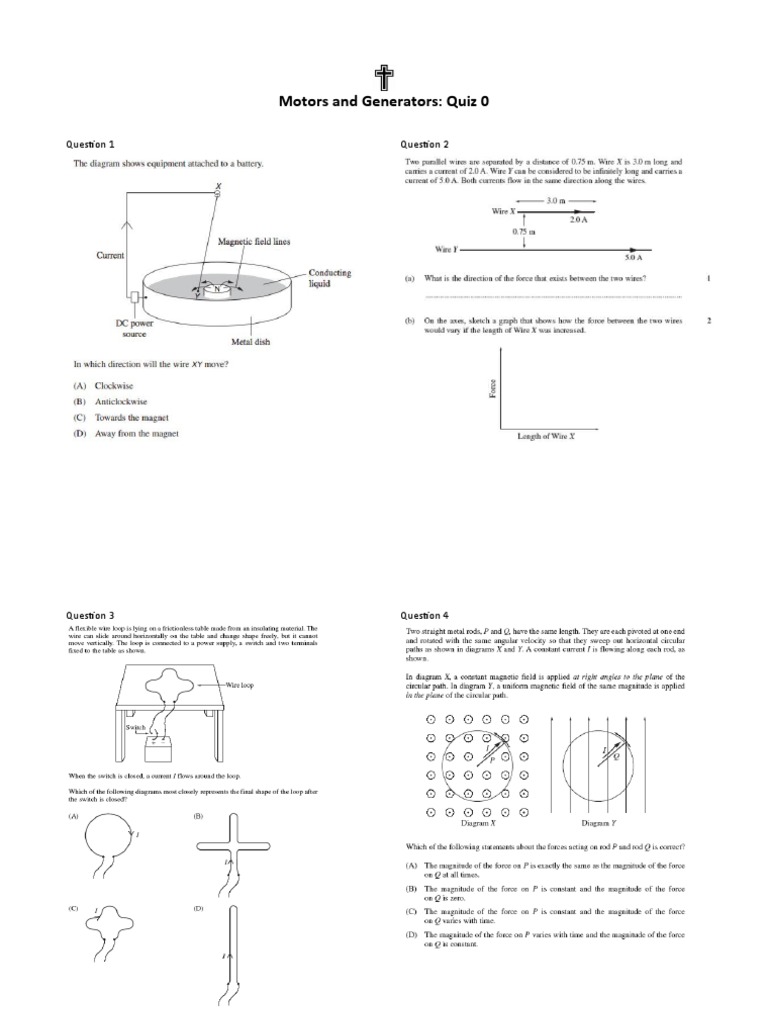Motors and Generators Quiz 0 PDF