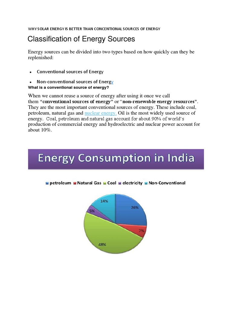 WHY SOLAR ENERGY IS BETTER THAN CONvENTIONAL SOURCES OF ENERGY PDF Solar Power Solar Energy