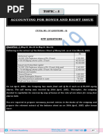 Accounting For Bonus and Right Issue: Topic - 4