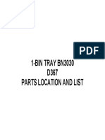 1-BIN TRAY BN3030 D367 Parts Location and List