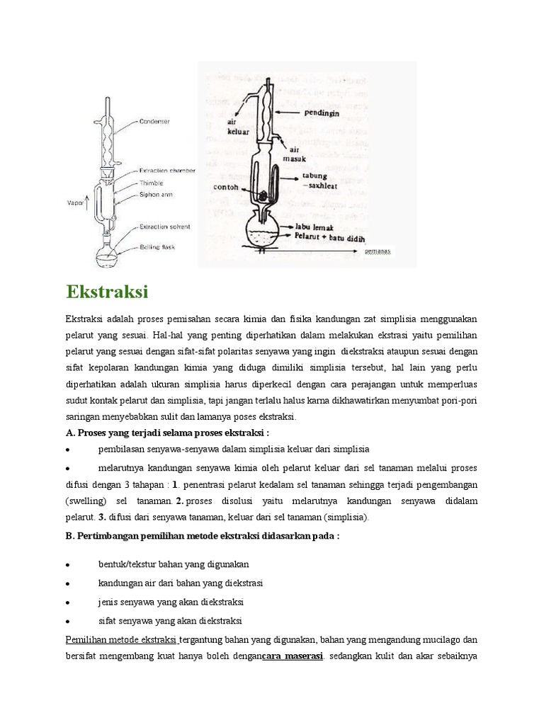 Metode Ekstraksi: Refluks dan Soxhlet | PDF | Sains & Matematika