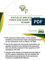 Status of Skeletal Work Force and Work From Home Scheme