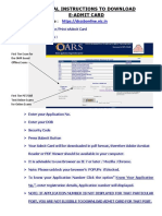 General Instructions To Download E-Admit Card Logon To The Website