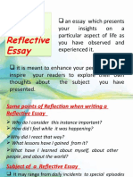 The Personal Reflective Essay