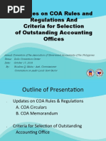 Updates On COA Rules and Regulations and Criteria For Selection of Outstanding Accounting Offices