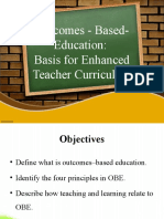 Outcomes - Based-Education: Basis For Enhanced Teacher Curriculum