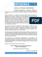 Convergencia Saluda La Victoria Del Pueblo Mexicano 02-07-2018 PDF