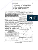 Analytical Gain Equation For Erbium-Doped Fiber Amplifiers Including Mode Field Profiles and Dopant Distribution