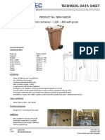 PRODUCT No. 0004-5BIO/R Plastic Container - 120 L - BIO With Grate