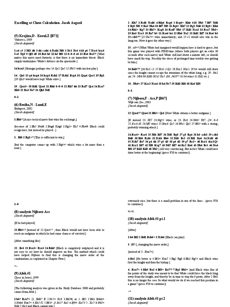 Excelling at Chess Calculation-Aagard | PDF | Traditional Games ...