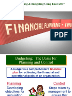 Financial Planning & Budgeting Using Excel 2007: Computer Infinity (PVT.) LTD Karachi Branch Council 2009 - ICMAP