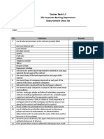 Disbursement Check List