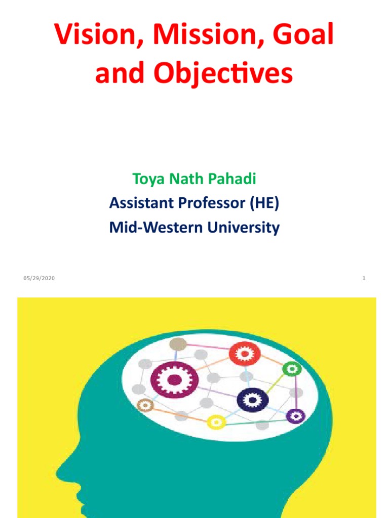 Vision, Mission, Goal and Objectives: Toya Nath Pahadi | PDF | Goal ...
