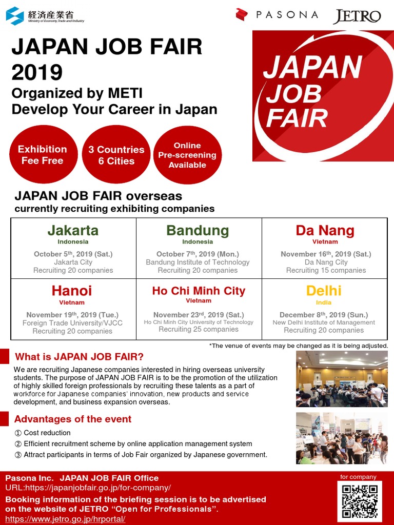 Japan Job Fair Flyer en PDF PDF Vietnam Economies