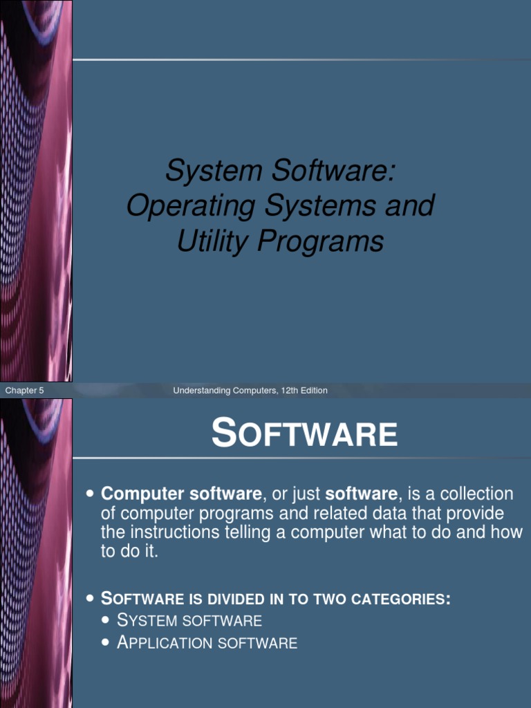 System Software: Operating Systems and Utility Programs | PDF ...