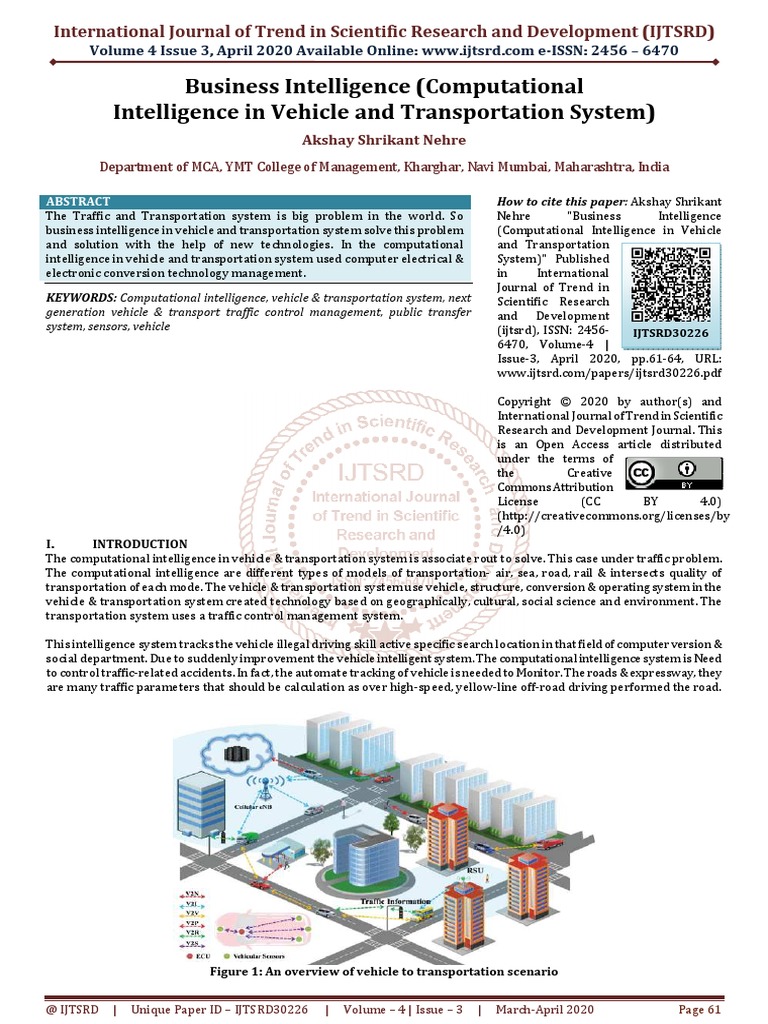 Business Intelligence Computational Intelligence in Vehicle and ...
