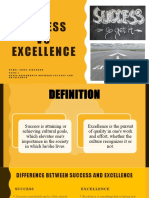 Success VS Excellence: Name: Arwa Sikander TASK:2 Topic:Difference Between Success and Excellence