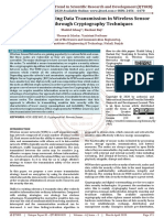 Analyzing and Securing Data Transmission in Wireless Sensor Networks Through Cryptography Techniques