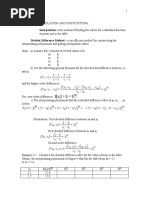 Curve Fitting Divided Difference