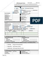 VPN Account Form: Applicant Signature