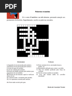 Palavras Cruzadas no Moinho