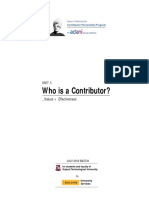 Who Is A Contributor?: Unit 1