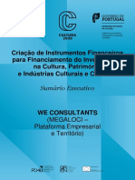 Criação de Instrumentos Financeiros para Financiamento Do Investimento Na Cultura, Património e Indústrias Culturais e Criativas