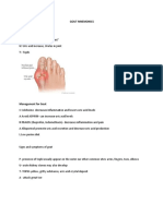 GOUT MNEMONICS