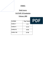 Index: Model Answer SAS PART - II Examination February, 2008