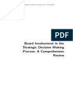 Board Involvement in The Strategic Decision Making Process - A Comprehensive Review