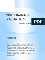 Post Training Evaluation