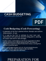 Cash Disbursement Budget Presentation