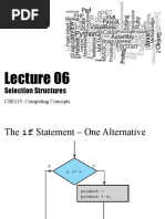 Selection Structures: CSE115: Computing Concepts