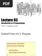 Introduction To C Programming: CSE115: Computing Concepts