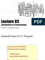 Introduction To C Programming: CSE115: Computing Concepts