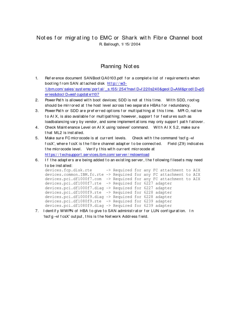 Fibre Channel Boot Notes | PDF | Booting | Electronic Engineering
