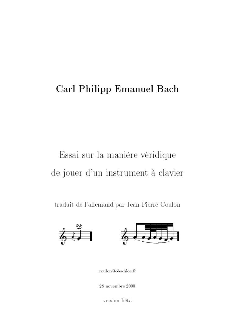 Metodo De Piano Carl Philip Emmanuel Bach